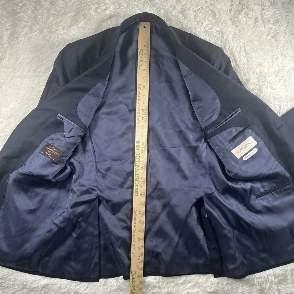 Suitsupply Wool Blazer Mens Size 40R Navy Vitale Barberis‎ Canonico Super 110s